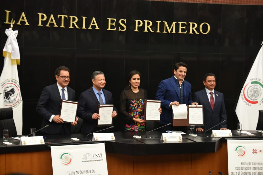 Con la firma de este acuerdo, Hidalgo es una entidad pionera en las tareas de profesionalización legislativa con el apoyo del Senado de la República