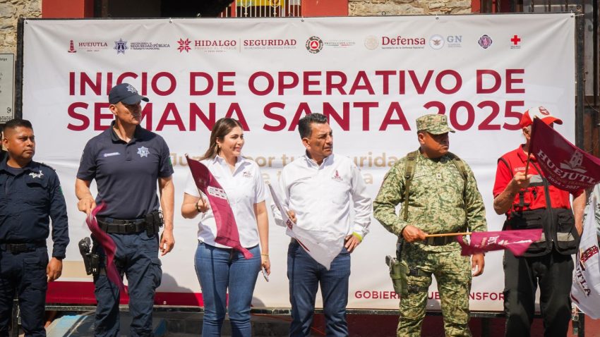 Corporaciones de seguridad y auxilio, se suman a los trabajos de apoyo a la población de Huejutla, para el periodo vacacional que está por comenzar
